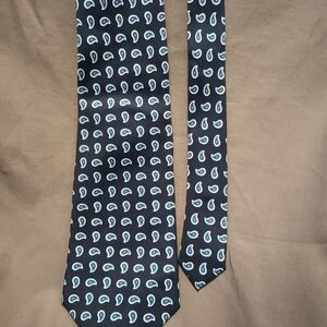 Polo by Ralph Lauren Navy and White Paisley Tie